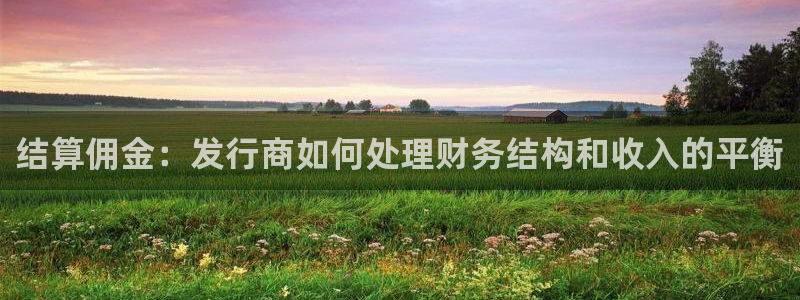 bbin视讯注册开户：结算佣金：发行商如何处理财务结构和收入的平衡